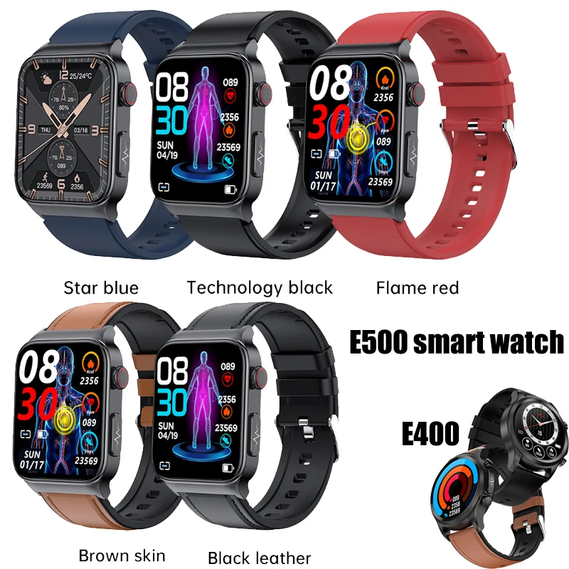 E500 Smart Watch For Man Blood Glucose ECG Monitoring Blood Pressure Body Temperature Smartwatch For Women - E500 Smart Watch For Man Blood Glucose ECG Monitoring Blood Pressure Body Temperature Smartwatch For Women IP68 Fitness Tracker