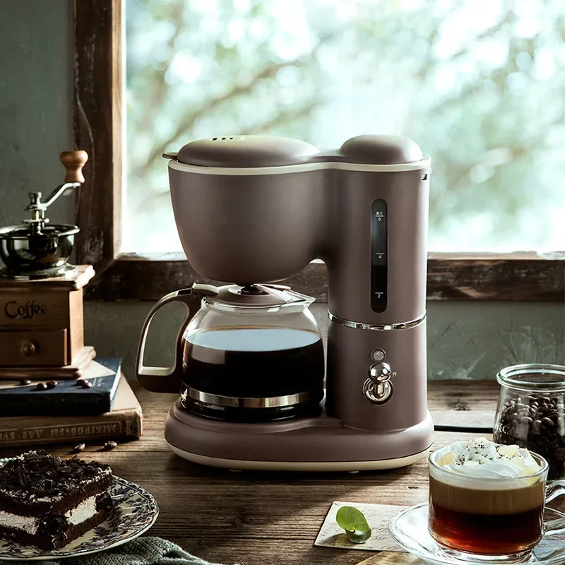 Machine à café électrique 220V, Type filtre anti-goutte 600ML, petite théière multifonction en verre, cafetière goutte à goutte pour la maison 1
