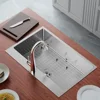 Top mount Kitchen Sink Drop-in, Farmhouse Kitchen with Protector 18 Gauge, Workstation Sink 2