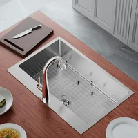 Top mount Kitchen Sink Drop-in, Farmhouse Kitchen with Protector 18 Gauge, Workstation Sink 2