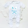 Personalised Easter Baby Romper Custom Name Infant Outfits Clothes Boy Girl Holiday Party Sleepsuit Cute Bunny Newborn Romper 6