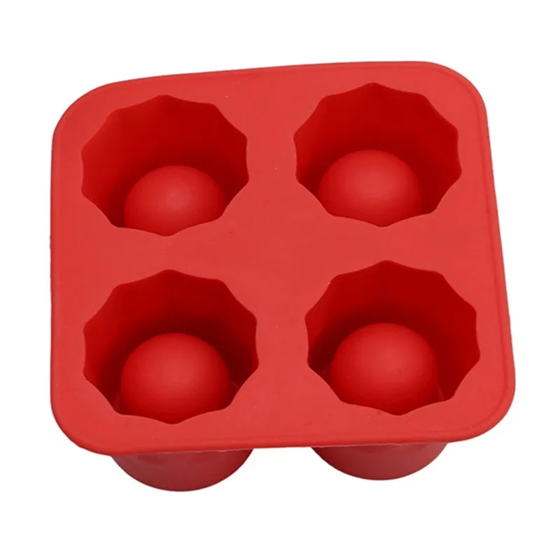 4 Grids Ice Cup Mold Silicone Ice Cube Tray Ice Mould Ice Shot