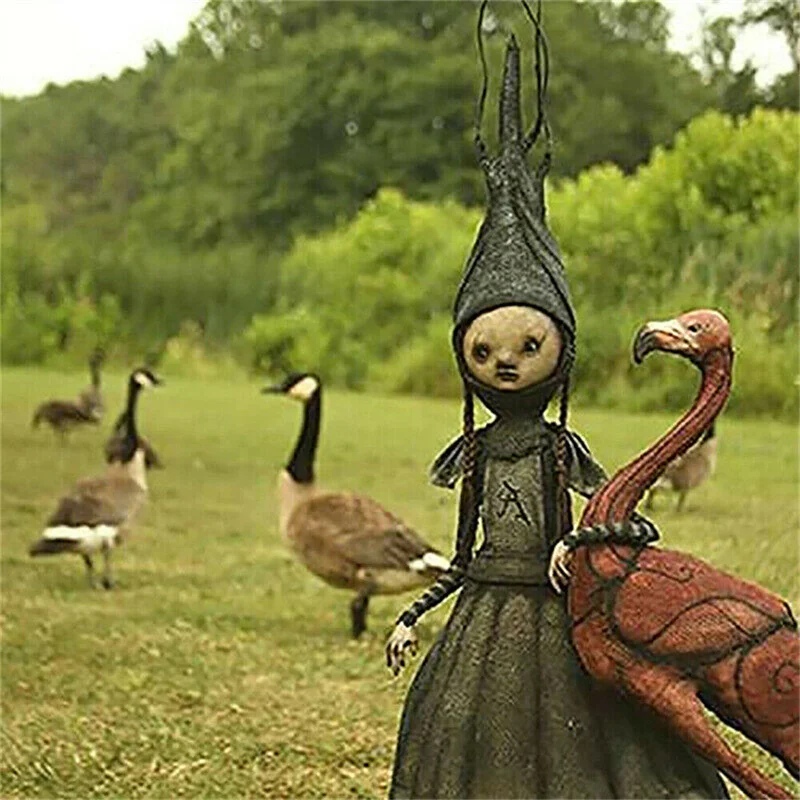 S4e09c525e7254948810bf25a086f76adi Halloween Witch Figurine Statue Resin Creepy Witch Sculptures Garden Decoration for Home Patio Yard Lawn Porch Garden Decoration Mallzona