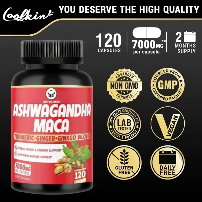Top Factories Ashwagandha And Maca Supplements-Support Stress, Maca, South African Drunken Eggplant, Vegetarianism, Non Gmo