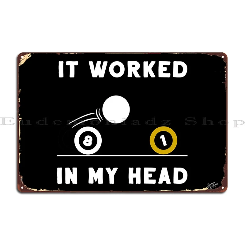 

It Worked In My Head Game Metal Plaque Rusty Painting Club Bar Designer Sign Tin Sign Poster