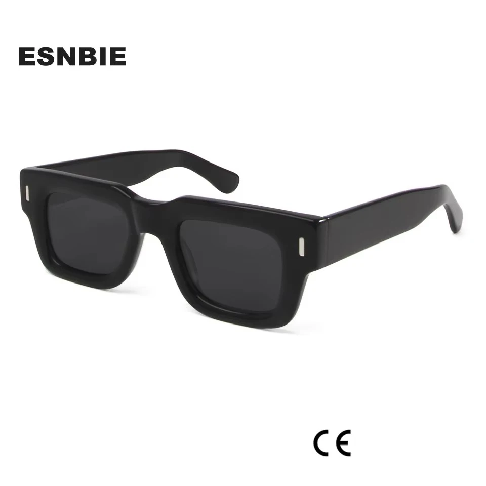 Brand Designer Chunky Men Sunglasses Polarized Rectangular Sun