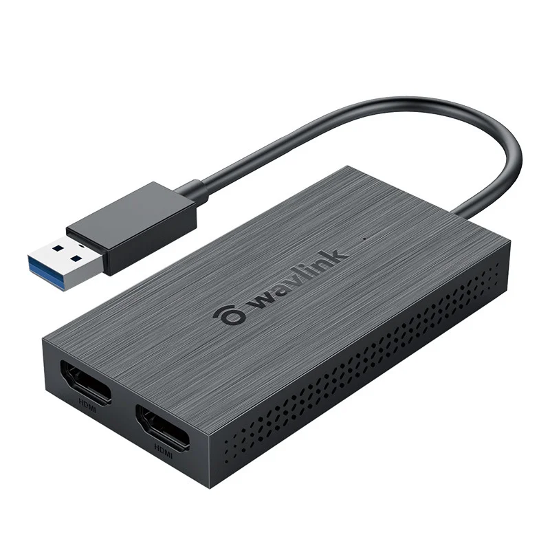 

USB 3.0 To Dual HDMI Adapter - External Graphics Card with Dual HDMI Output for Different 4K Displays