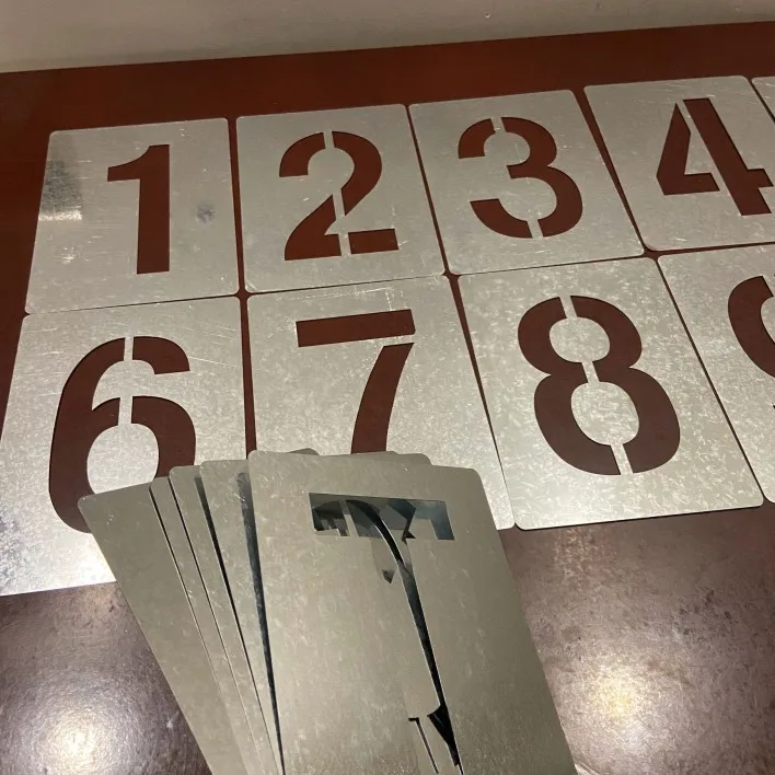 

Hollow-Out Digital Painting Template Iron Plate Type 0-9 Number Plate Making Pvc Hollow Plate Letter Die Set