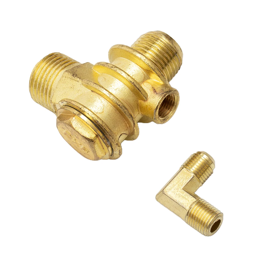 

Air Compressor 3-Port Check Valve Zinc Alloy Male-Threaded Workshop Replacement Check Valve Connector Tool 20x19x10mm