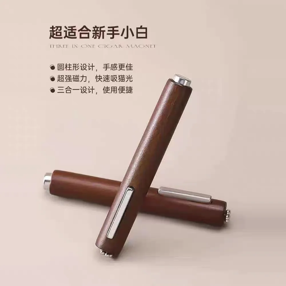 1pc Cat Eye Nail Magnetic Stick 3-in-1 Multifunctional Cylindrical Magnet For Cat Eye UV Gel Polish Super Strong Magnetic Tools