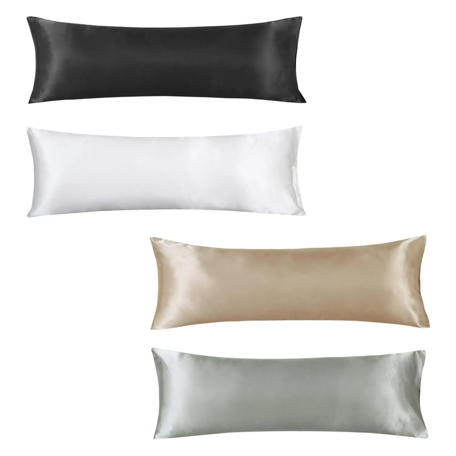 Long Pillowcase Pillow Protector Case Breathable for Skin Relaxing Bedroom