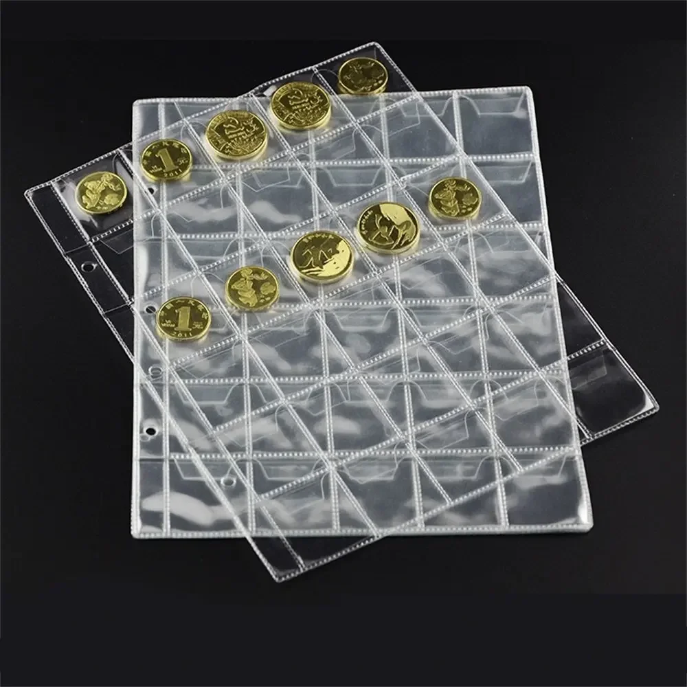 42/30/20/12/3 Album Pockets Classic Coin Holders Folder Pages Sheets for Storage Collection Clear Organizer Coin Holder