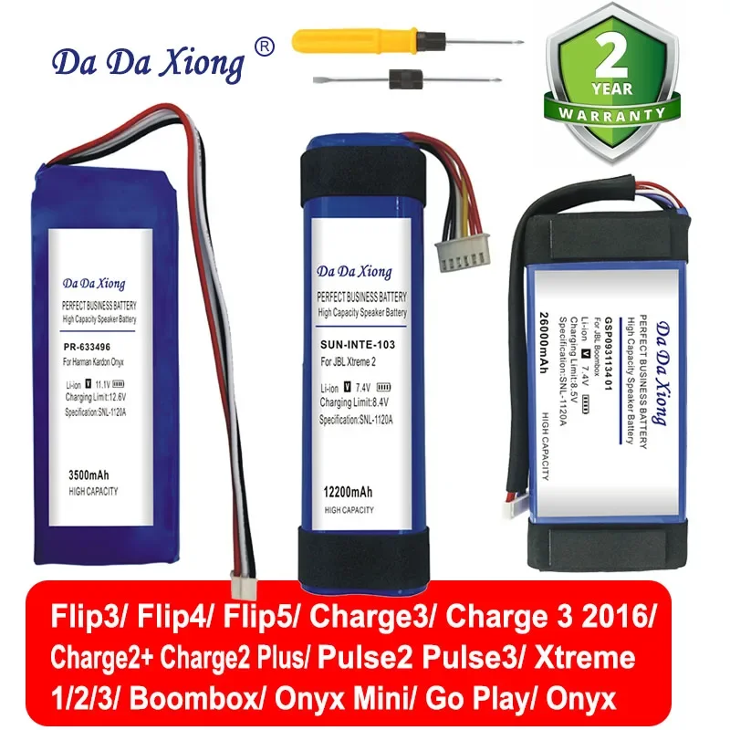 Batteria Di Ricambio Per Jbl Charge Flip Clip Pulse Xtreme 2 3 4 5 Boomboox1 Per Harman Kardon Go Play Onyx Mini Speaker Bateria