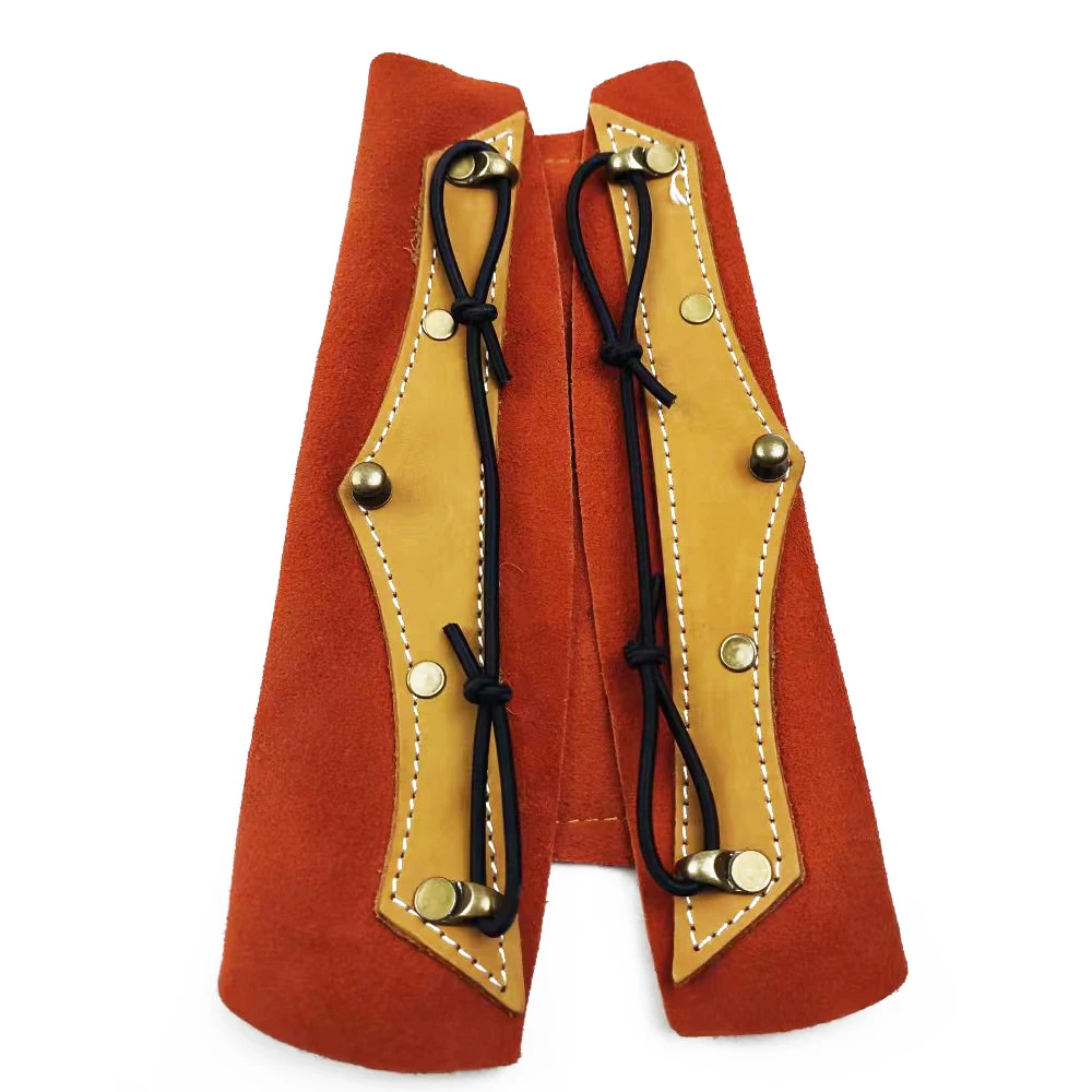 1PC Adjustable Archery sports protective Cow Leather Arm Restraint Protector Guard Archery Arm Guard