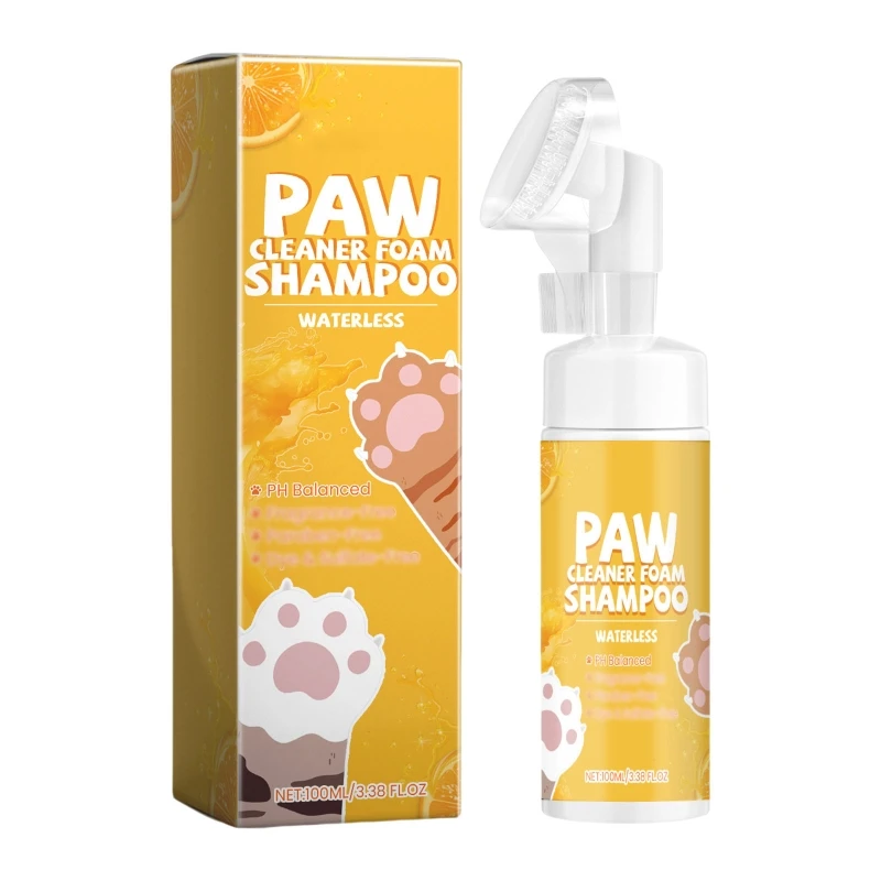 Pet Paws Cleaner Shampoos with Brush Not Rinse Massage