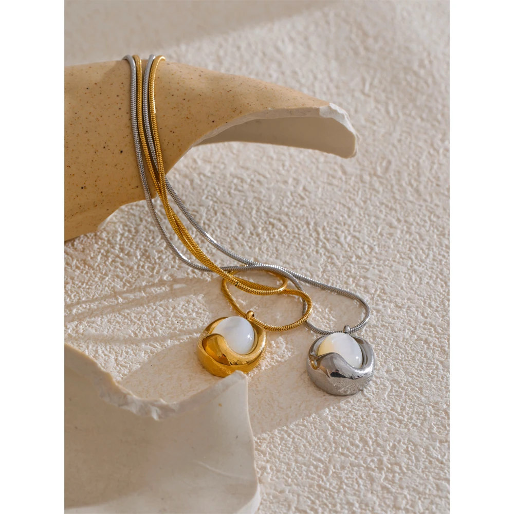 Yhpup Pendant Necklace Stainless Steel