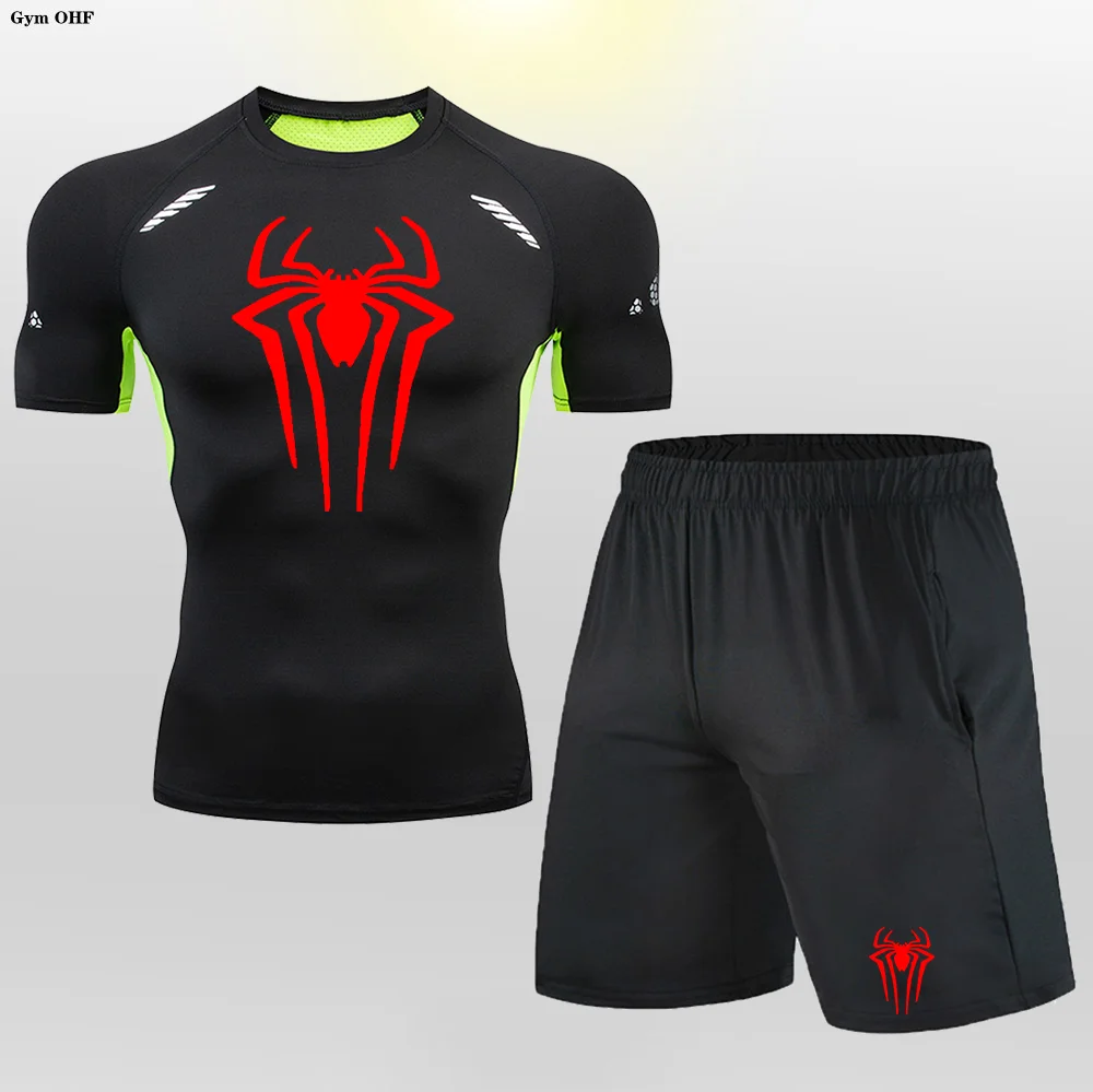 Compression t shirt sport t shirt running t shirt fitness clothes men undershirts men linen t shirt men winter sweatshirt Men MMA Boxing Shorts Compression T Shirt Pants Rashguard Fitness Long Sleeves Base Layer Skin Tight Men's Sportswear