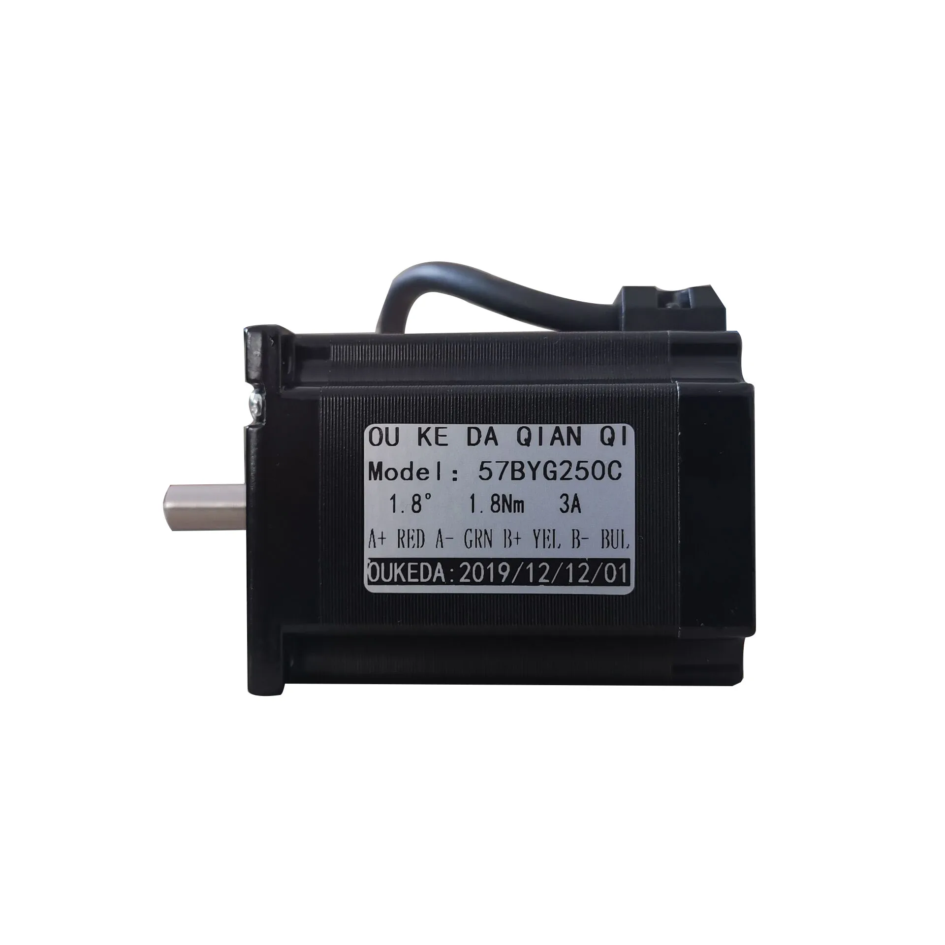 57 스테퍼 모터, 57BYG250C, 샤프트 직경 8mm, 1.8NM, 2 상 4 선, 고품질