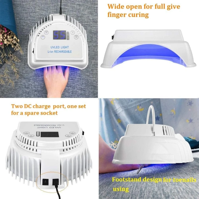 64W Rechargeable UV LED Nail Lamp Gel Polish Drying for Manicure with Automatic Sensor Cordless Nail Dryer Equipment and Tools 5