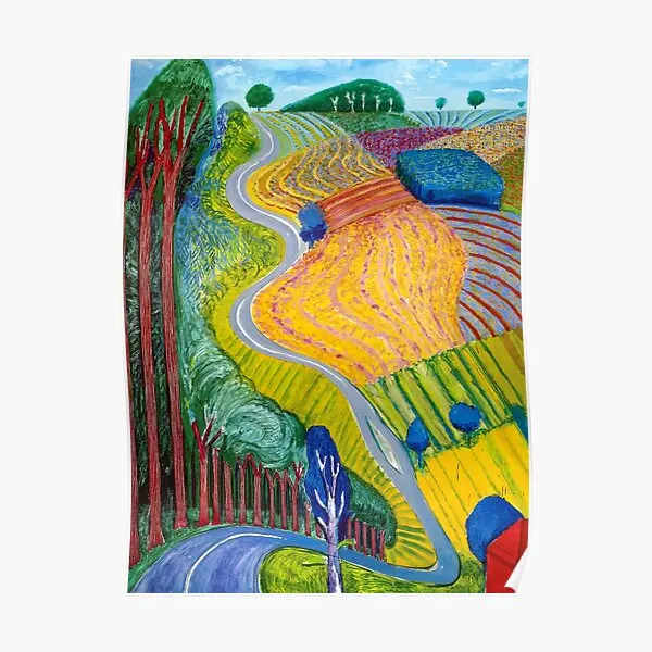 

Hockney Going Up Garrowby Hill Poster Decor Modern Decoration Painting Home Funny Wall Art Vintage Picture Room Print No Frame