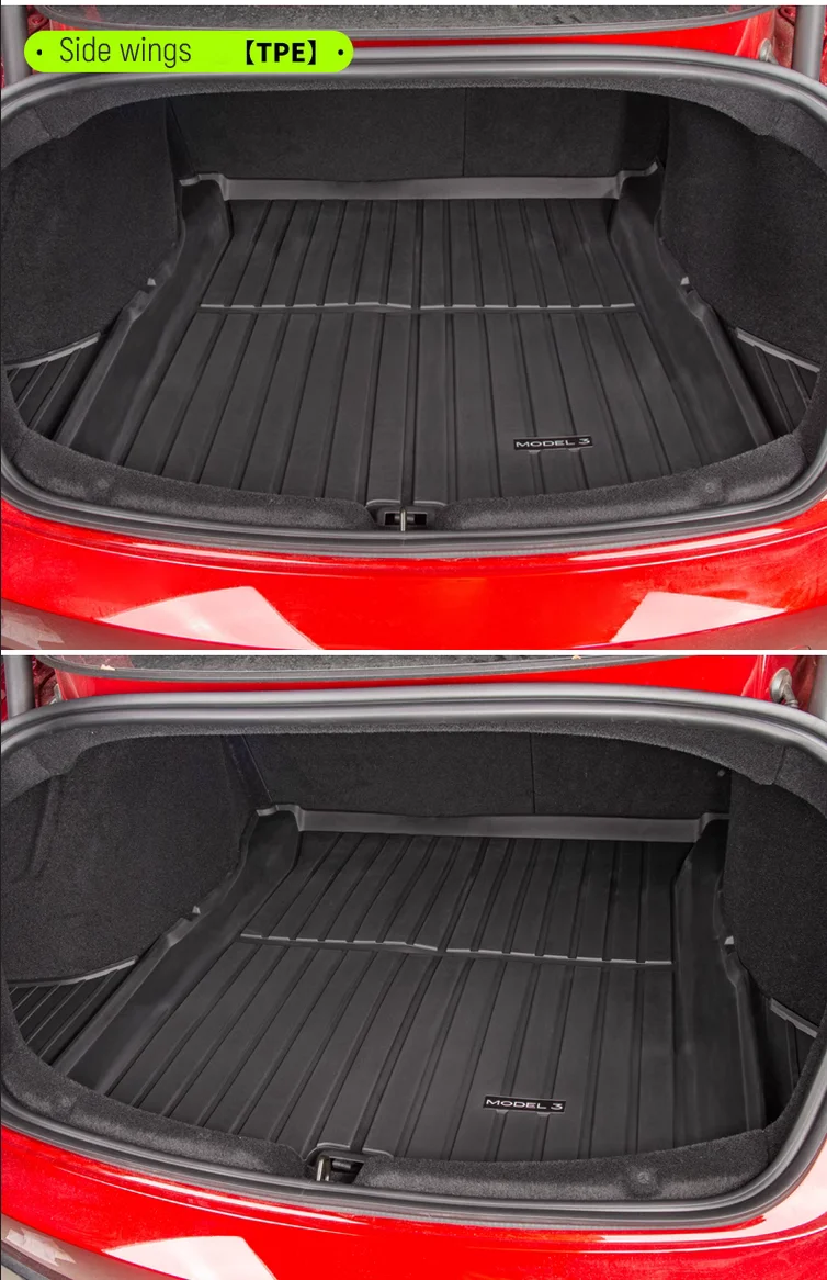 Leather trunk For 2023 to 2024 Tesla model 3 2024 trunk mat boot liner tapis  coffre cargo Tesla model 3 accessories tesla three - AliExpress