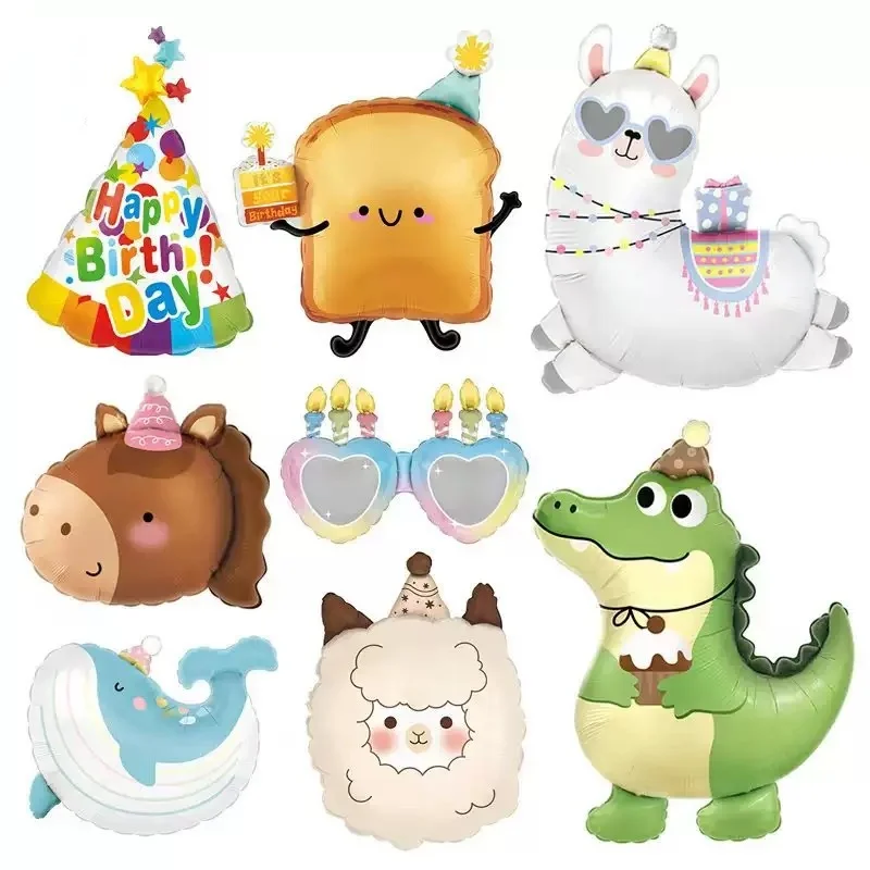 Neue Nette Tier Aluminium Film Ballon Geburtstag Party Dekoration Cartoon Krokodil Kopf Geburtstag Toast Geformt kinder Spielzeug Ball