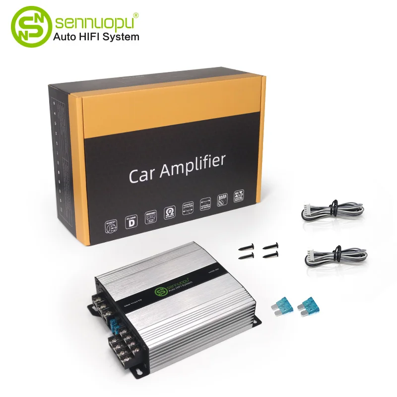 Audio Amplifier Sennuopu M70.4 Mini Power Automotive Woofer Amp 2Ch 12V 4 Channel Stereo Class D For Car