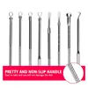 4Pcs Blackhead Acne Remover Set Beauty Skin Care Pore Cleaner Acne Needle Pimple Stainless Steel Pimple Needles Removal Tools 3