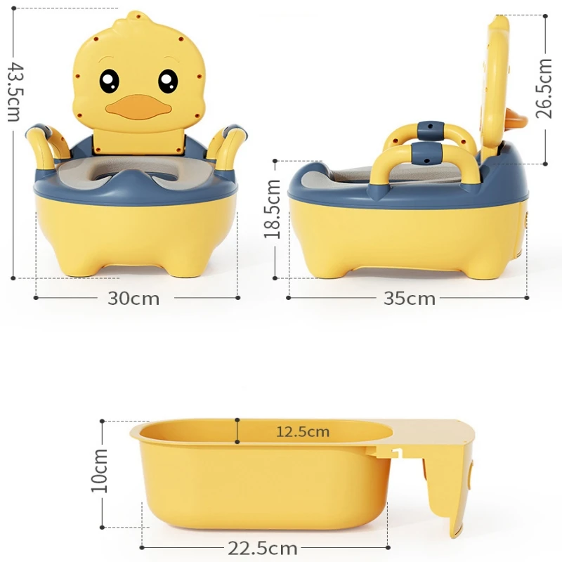 Children's Pot 1-6 Years Old Upgraded Cute Duck Baby Toilet Seat Baby Potty Portable Stool Boys & Girls Safe Trainer Seat WC 5