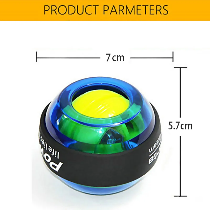 LED Wrist Ball Trainer Gyroscope Strengthener Gyro Power Ball Arm Exerciser Exercise Machine Gym power ball Fitness Equipment