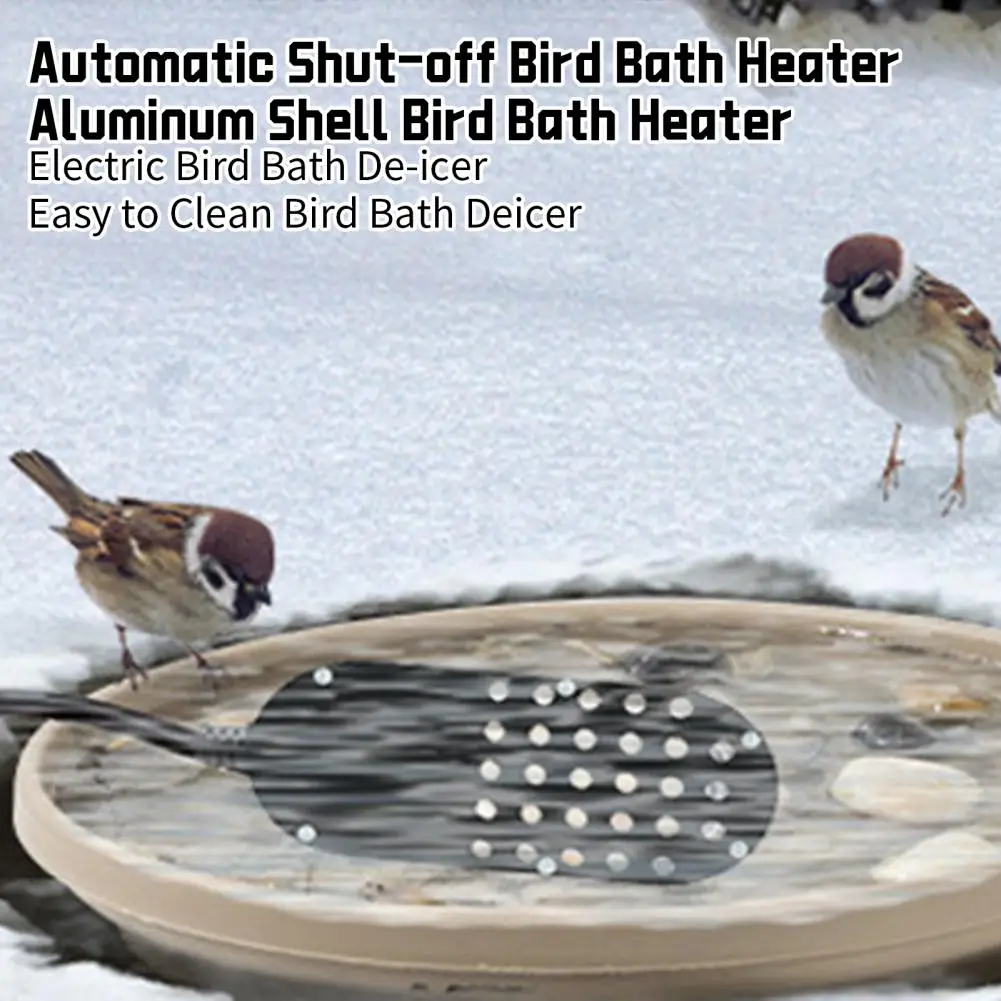 High-density Bath Heater Outdoor Bath Deicer with Thermostatic Control Heater for Winter Water Heating Garden for Chicken S