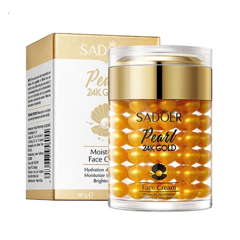 SADOER 24K Golden Pearl Collagen Face Cream Moisturizing