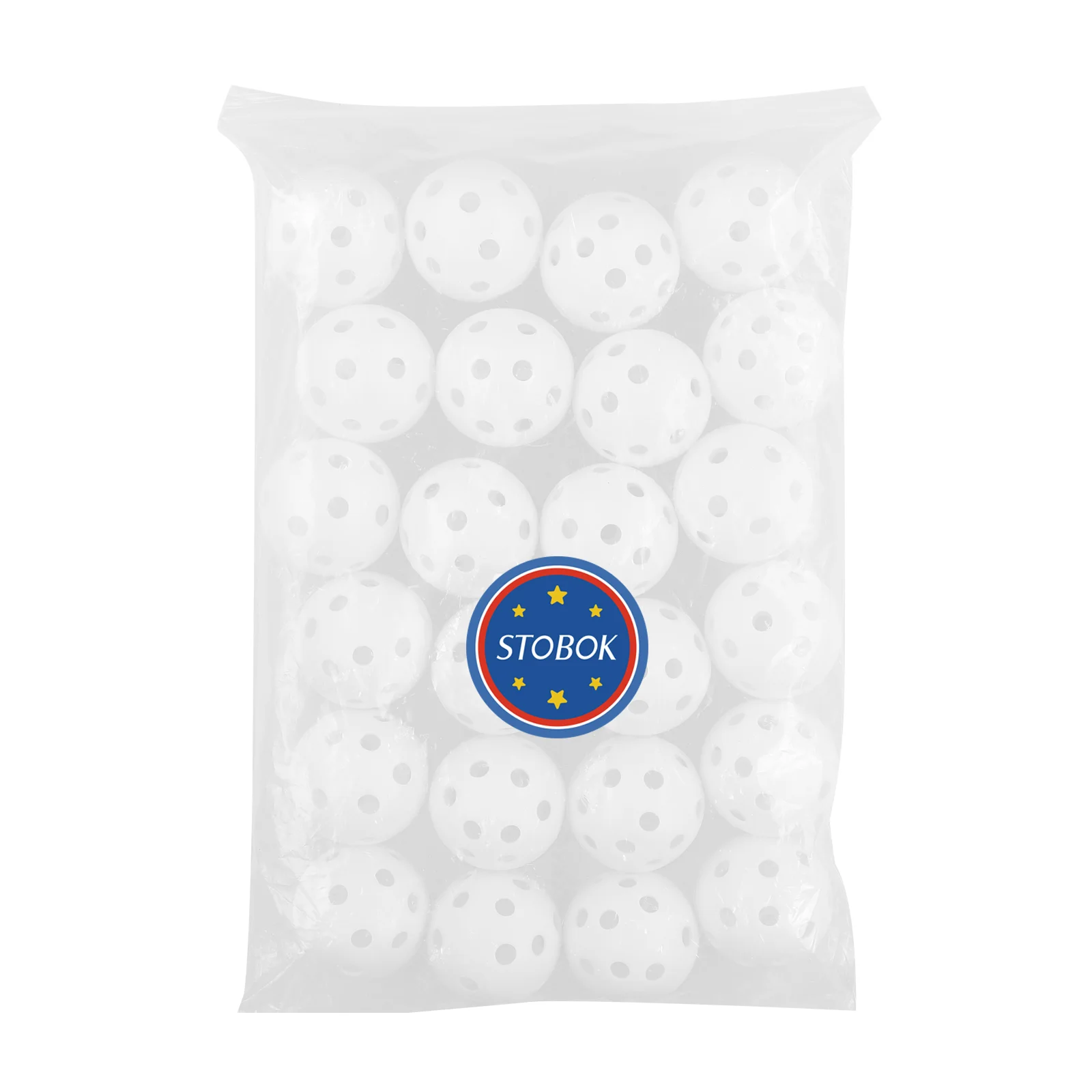 24pcs Perforated Balls Golf Ball Toy Practice Balls Training Balls Plastic Play Balls Sport Game Balls Lightweight Durable