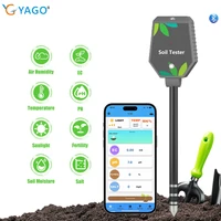 6 IN 1 Multifunction Soil Meter Digital Ph Tester EC/Light/Moisture/Fertility Tester Thermometer Removable Panel for Garden 1