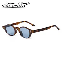 Rétro petites lunettes De soleil ovales femmes marque Design Rivet bleu coquille De tortue lunettes De soleil en plein air hommes nuances femme UV Oculos De Sol 1