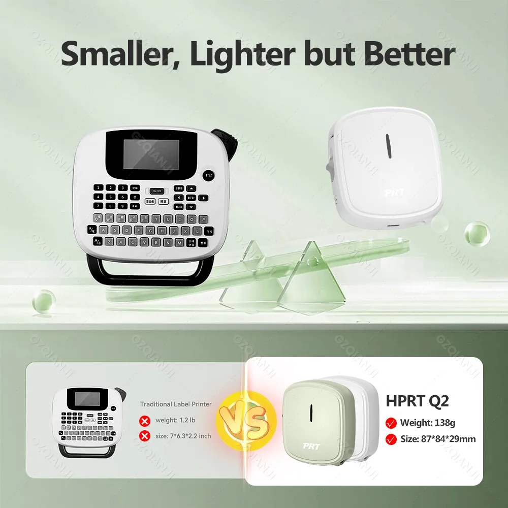 Portable Mini Label Machine Q2 Adhesive Sticker Printer Bluetooth Thermal Pocket Home Office Labeler Similar as D110 D11 Printer