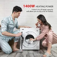 VIVOHOME 110V 1500W Electric Compact Portable Clothes Laundry Dryer Machine for Apartment 3.5 cu.ft 13lbs 2