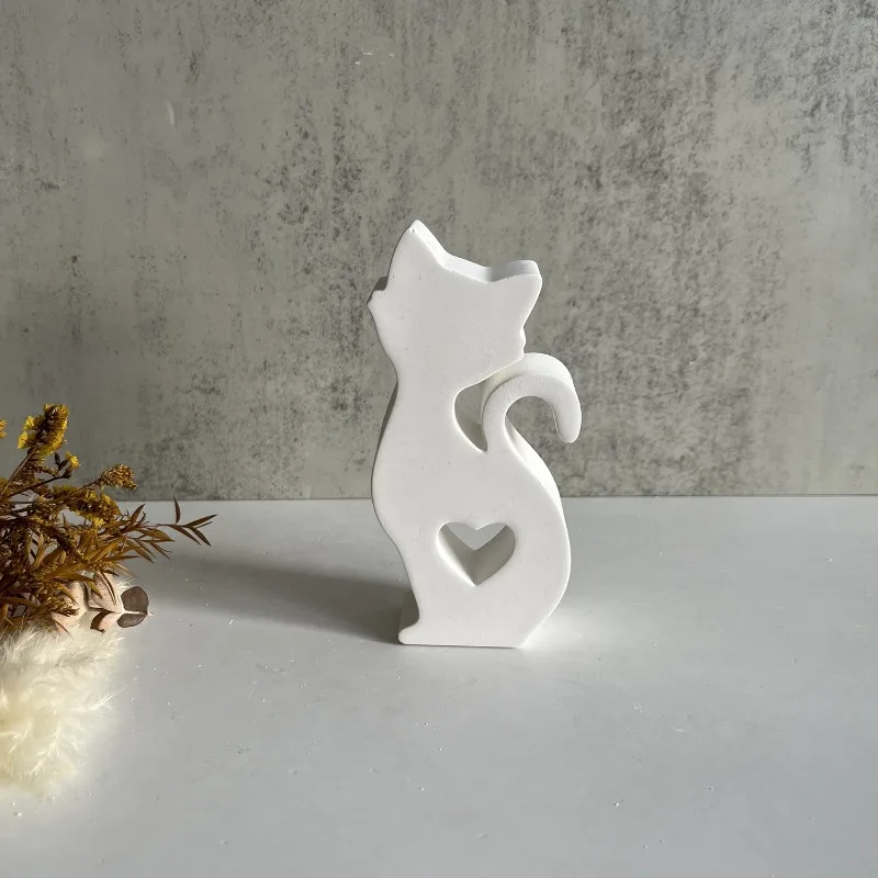Silicone Mold 3D Love Cat Silicone Candle Molds DIY Crafts
