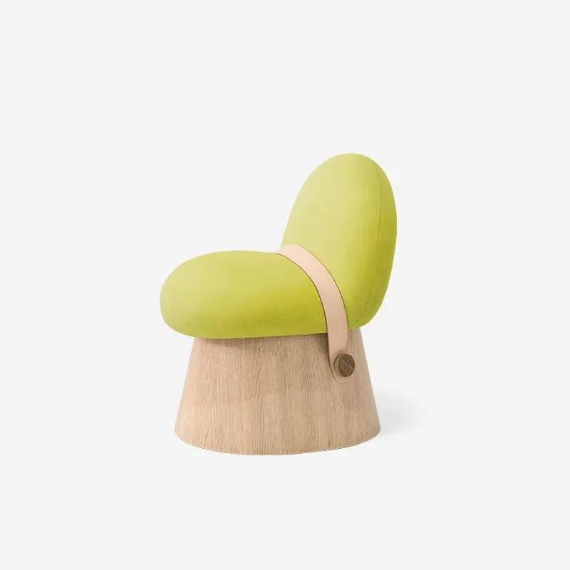 

YY Solid Wood Sofa Stool Armchair Fabric Study Chair Split Storage Couch
