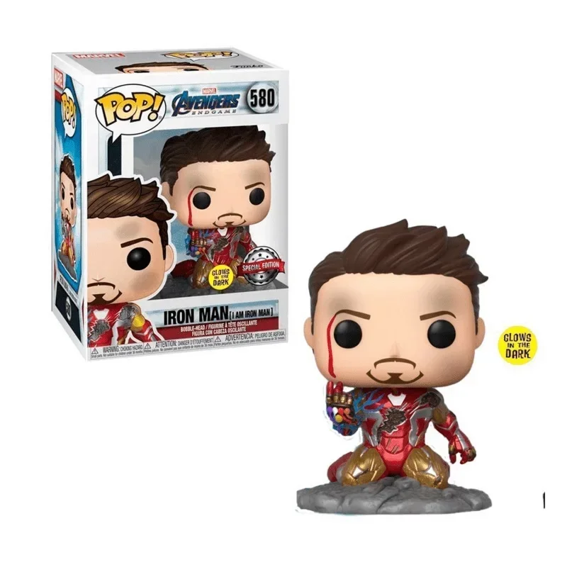 Funko Pop The Avengers Iron Man 580 # Action Toy Figures Vinyl Doll I Am Iron Man Special Edition Model Collectibletoys