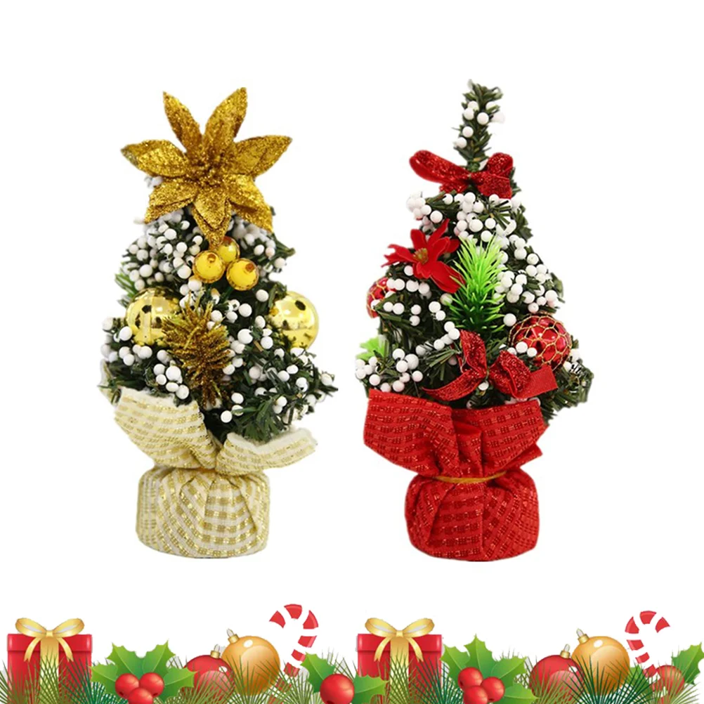 

2 шт., Новогодняя декоративная мини-елка для спальни