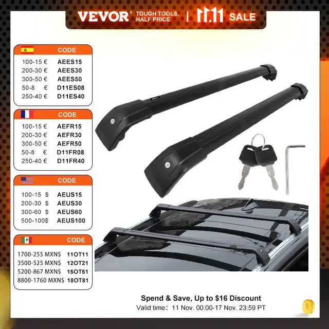 VEVOR Roof Racks Fit for Hyundai Tucson 2016-2020: Stylish and Functional Roof Bars