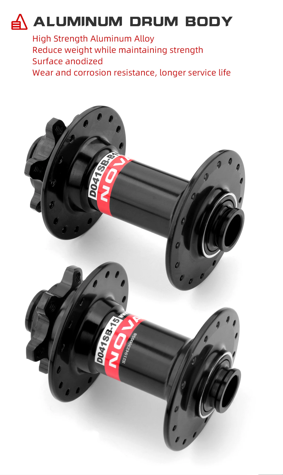 Novatec mtb Vorderrad nabe 32 Löcher bis 110x15mm Boost x 15mm Mountainbike Lager nabe 32 h Fahrrad teile – Detail 3