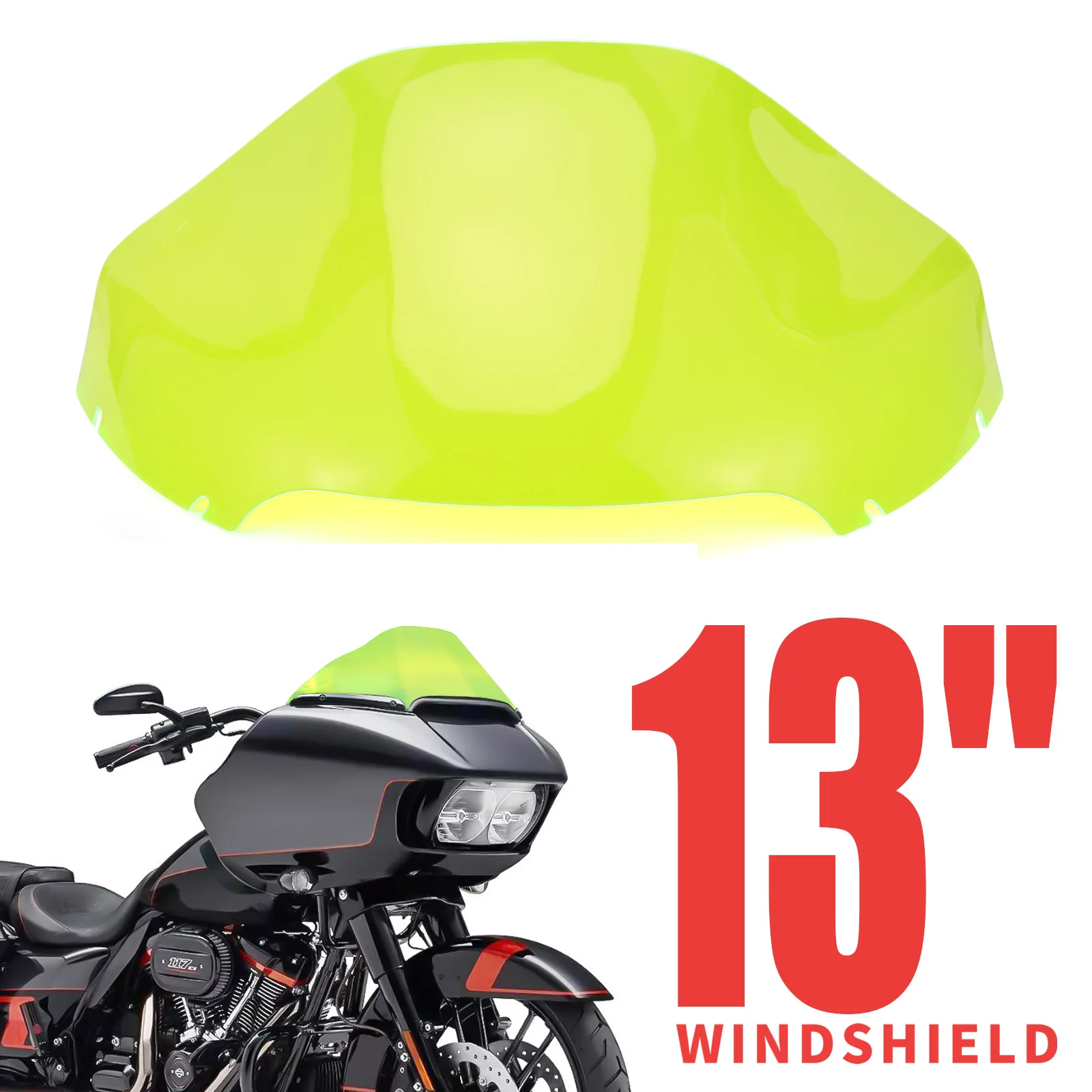13inchgreenwindshieldmotorcycleaccessorieswindshieldsuitablefor