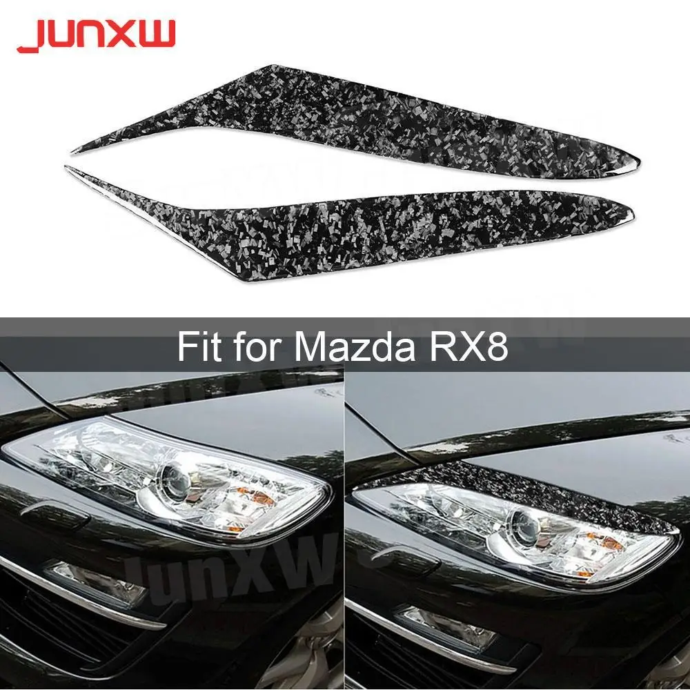 

Carbon Fiber Front Lamp Eyebrow Headlight Covers for Mazda RX8 Coupe 2004-2008 Car Decoration