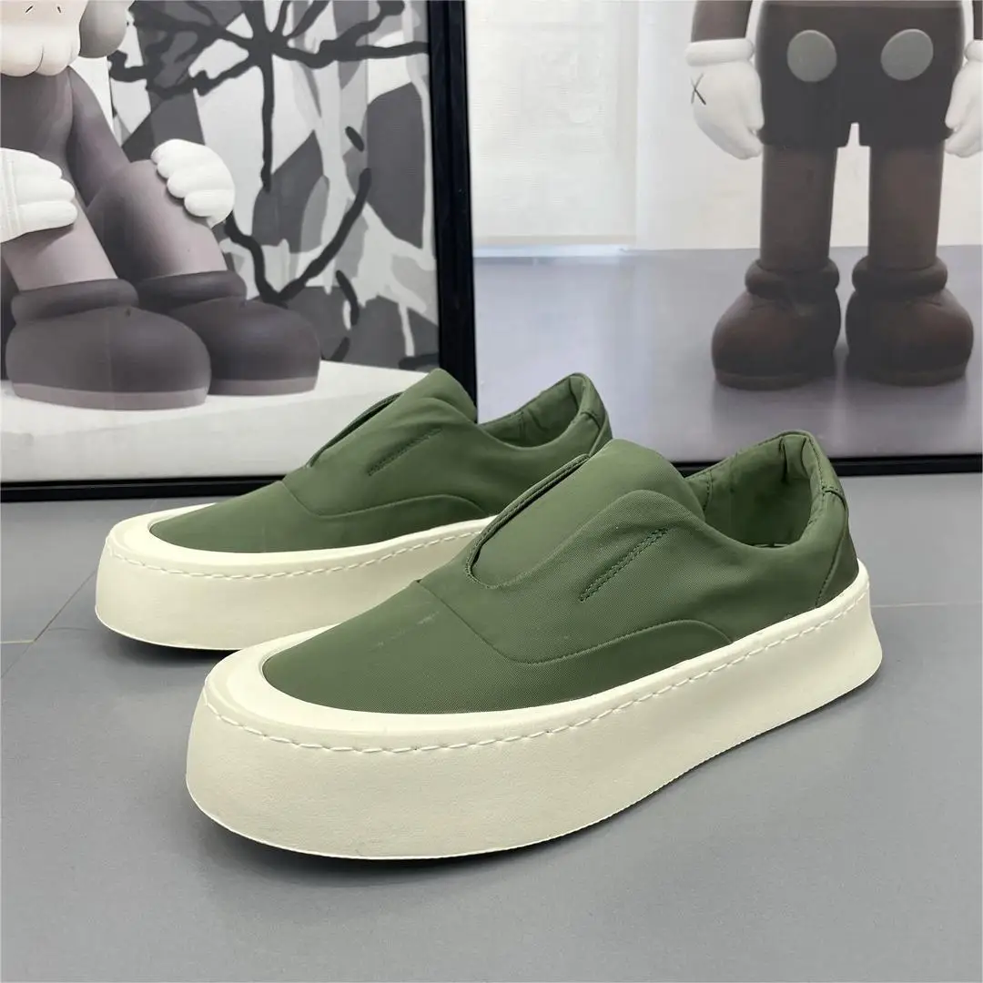 Neue Low-Top-Sneaker für Herren, solide Segeltuchschuhe, grüne Turnschuhe, Sommer-Espadrille, lässige, atmungsaktive Sneakers zum Hineinschlüpfen – Detail 13