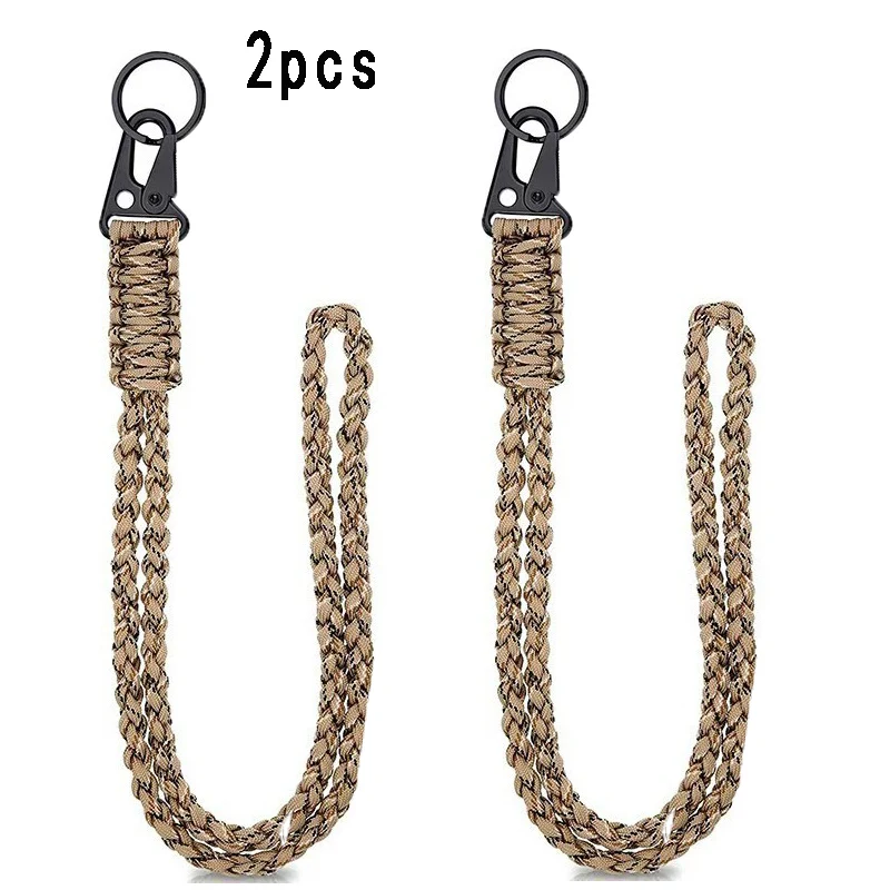 Heavy Duty Braided Paracord Safety Lanyard with Carabiner Clip