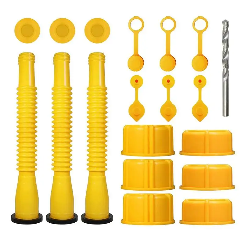 

Spout Replacement Kit Leakproof Bendable 19PCS Part Can Nozzles Replacement Tank Nozzles With Sealing Ring And Rubber Gasket For