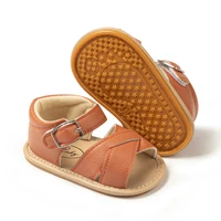 Baby Girl Sandals Baby Shoes Flats Leather Rubber Sole Anti-Slip First Walker Newborn Toddler Sandals Girl Crib Shoes Summer 6