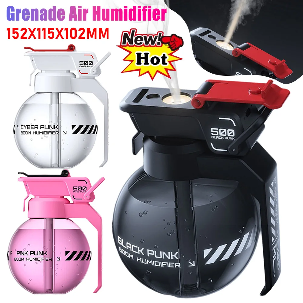 Grenade Essential Oil Diffuser Cool Mist Aromatherapy Humidifier Diffuser Air Humidifier Cyberpunk Decorative For Bedroom Home